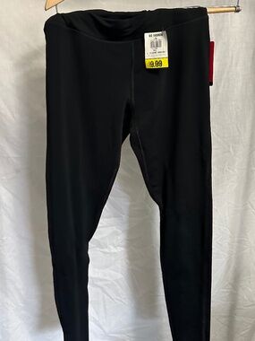NYL Sport by New York Laundry Women’s Black Fleece-Lined Leggings – Size Medium
